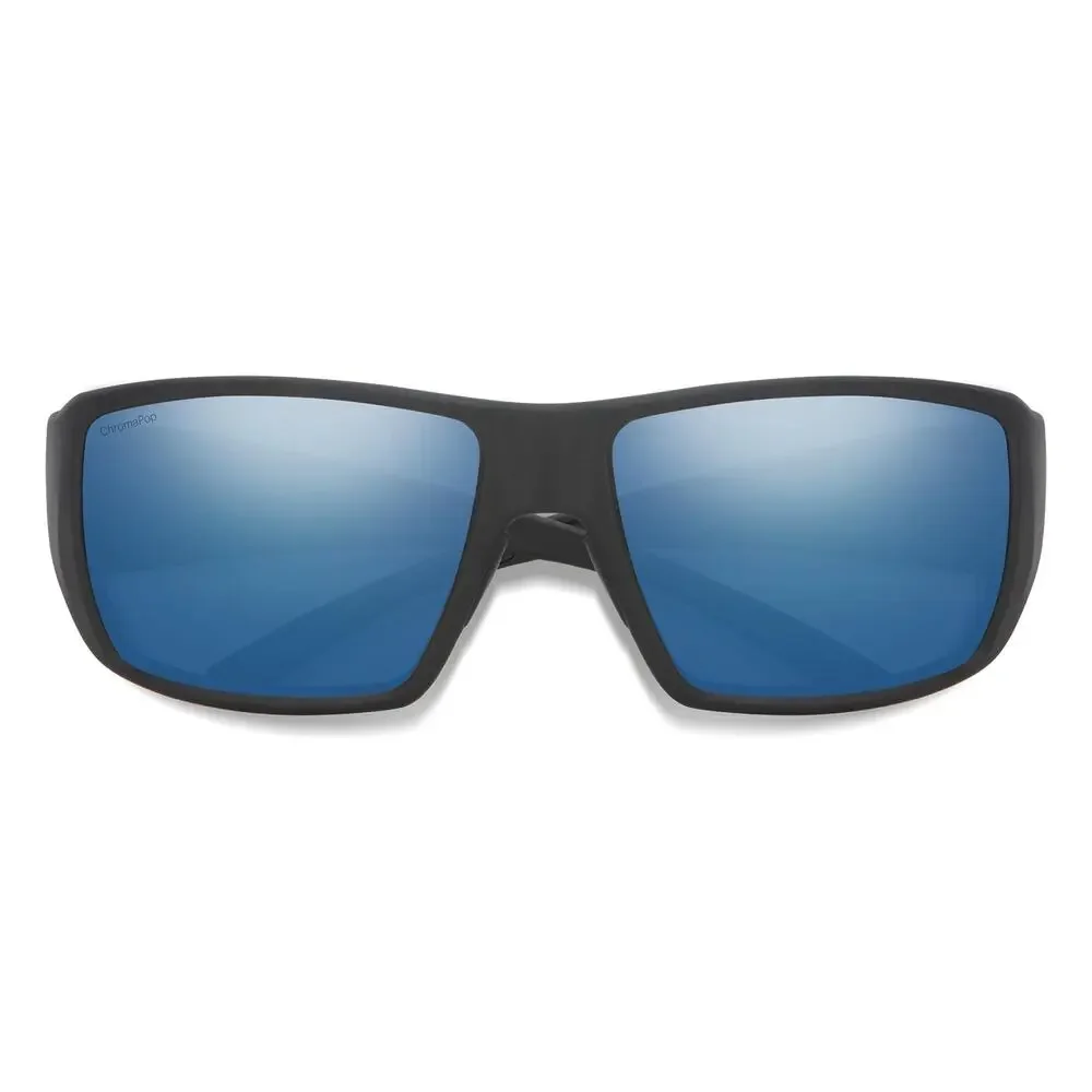NWT SMITH Guide’s Choice Matte Black/Blue ChromaPop Polarized Sunglasses Unisex